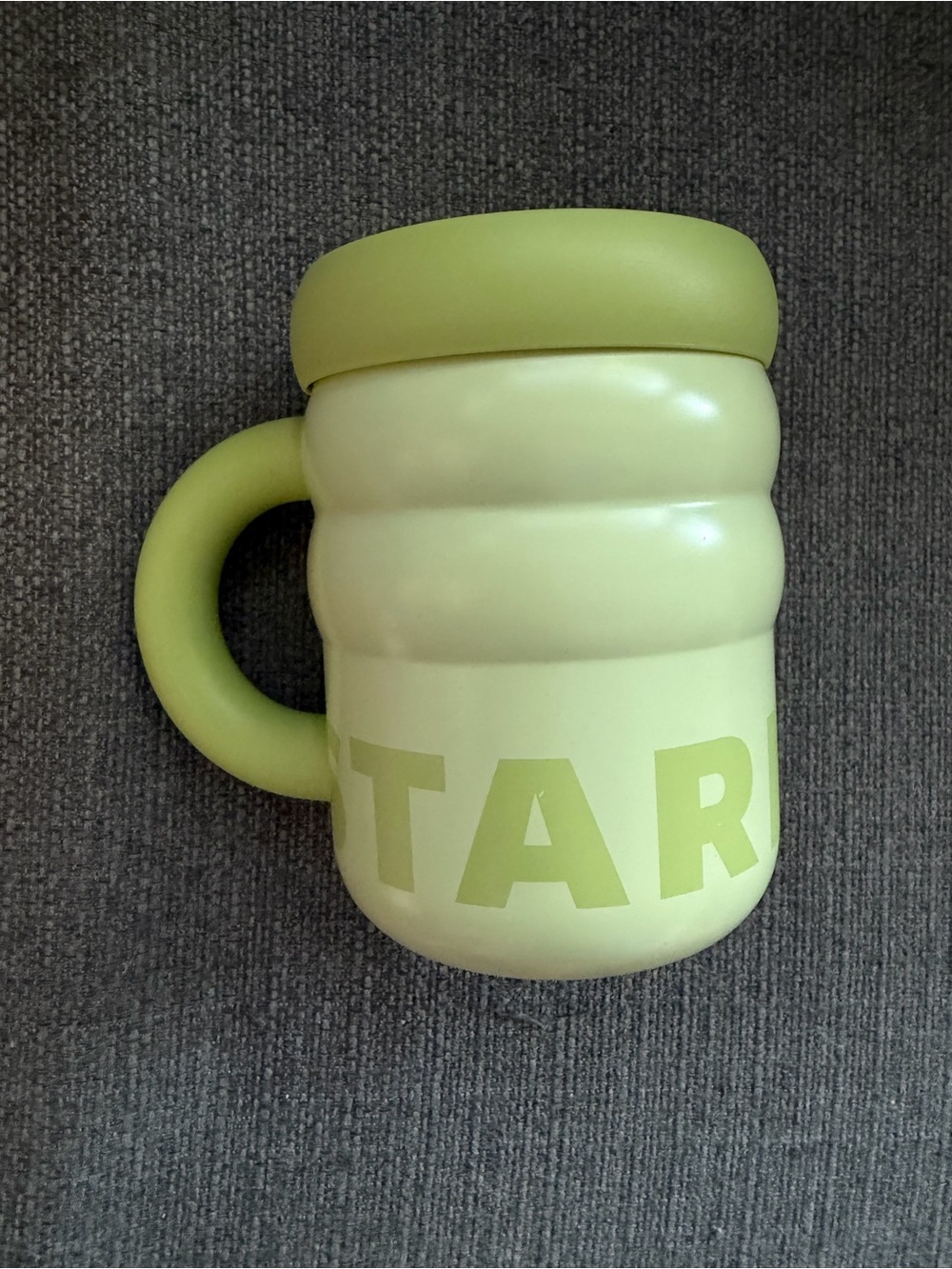 Starbucks Matcha Collection Rippled Puffer Mug from their 2026 Spring Release